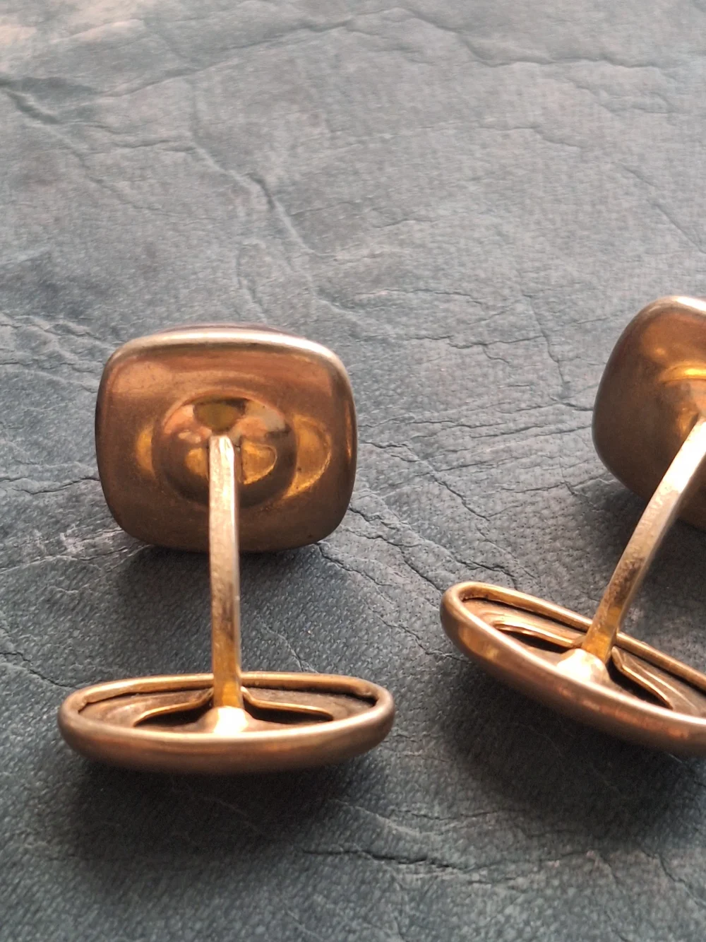 Vintage Red and Gold Men's Cuff Links Cufflinks